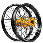 Kawasaki Kx250f 2004 - 2023 Sm Pro Mx Snr Wheel Set 21/19 Black Rims Gold Hubs S