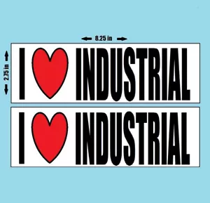 ADESIVO VINILE 2 PACK - I Love Industrial Music NIN Nine Inch Nails Skinny Puppy - Foto 1 di 1
