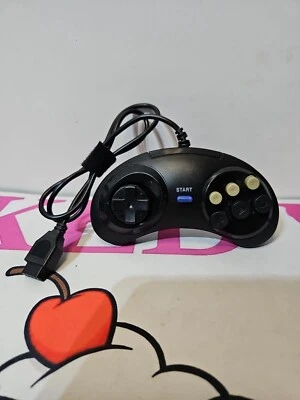 Sega Genesis 6-Button Turbo Controller Gamepad Unbranded TESTED  - Image 1 of 4
