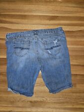 Arizona Jeans Womens Jean Shorts Size 15 Blue Denim Juniors Cotton Stretch