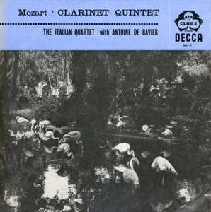 MOZART Clarinet Quintet K.581 DE BAVIER New Italian Quartet (Borciani) DECCA LP - Picture 1 of 3