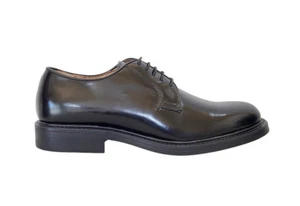 SCARPE INGLESINE UOMO GREEN STEP TRIX 1238B PELLE SPLENDOR NERO LACCI MADE ITALY - Foto 1 di 7