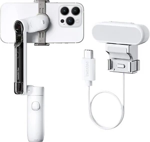 Insta360 Flow AI Smartphone Selfie Tripod Stabilizer Gimbal Spotlight Kit White - Photo 1 sur 10