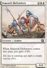 STAUNCH DEFENDERS X4 4 4X 8th Edition MTG Magic the Gathering Cards DJMagic