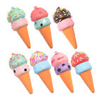  7pcs Simulation Ice Cream Cone Models Pretend Toy Ice Cream Dessert Photo Props