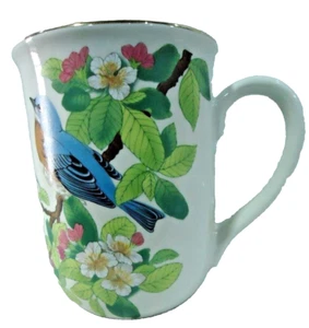 Otagiri Lazuli Bunting Bird Coffee Tea Cup Vintage Otagiri Japan Rare 10 Oz. - Picture 1 of 6