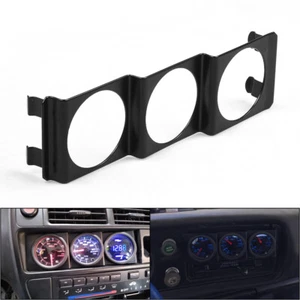 Car Triple 2'' 52mm Gauge Holder Pod Panel Standard Stereo Radio Slot Single Din - Picture 1 of 7
