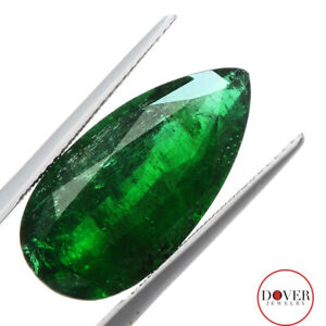 ALGT 12.32 Carat Genuine Emerald Pear Cut  Loose Stone NR