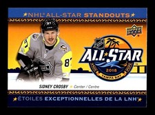 3-11-17 PWE READ . 2018-19 UD tim hortons all-star standouts #as-2 sidney crosby