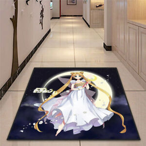 Sailor Moon Round Square Absorbent Carpet Non-slip Floor Mat Area Rug Chair Mat