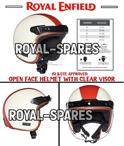 Genuine Royal Enfield "OPEN FACE HELMET WITH CLEAR VISOR" - Express Shipping - Picture 1 of 7