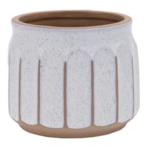 Pottery 6" Savona Round Ceramic Planter, White - Picture 1 of 6