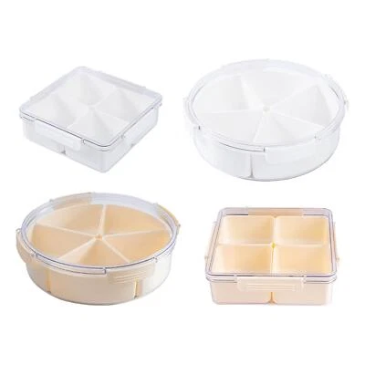 Divided Serving Tray Party Snacks with Lid Dividing Plate Food Organiser - Image 1 of 2