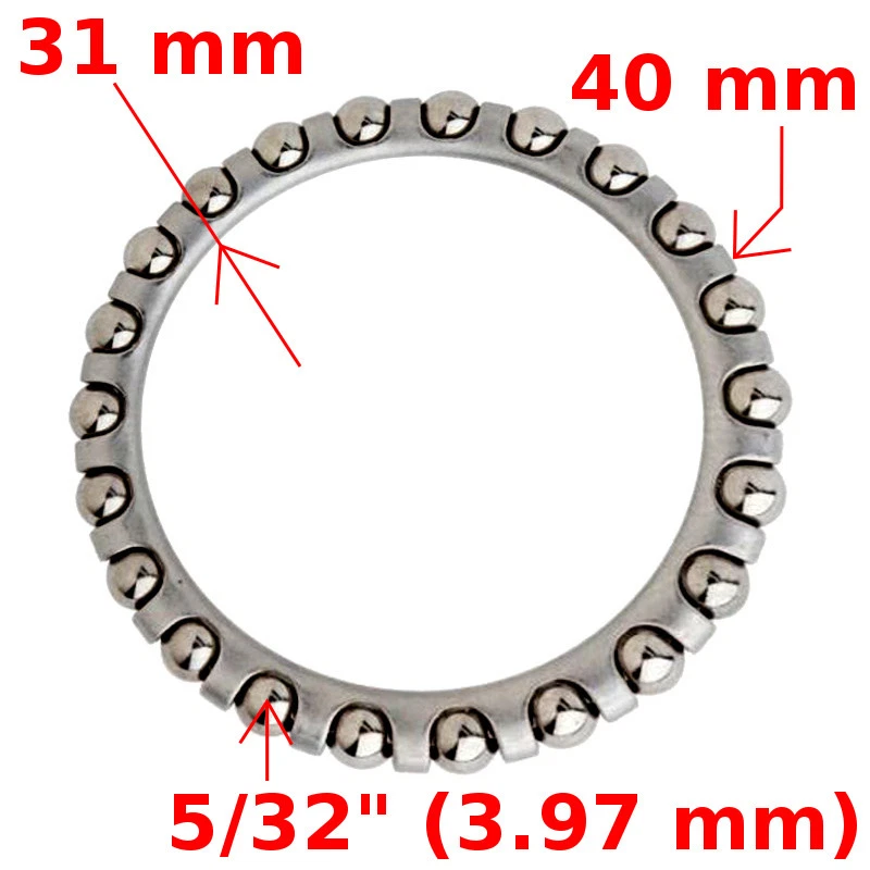 BIKE BALL BEARING CAGED HEADSET FRAME PIVOT 1 1/8" AHEAD 5/32" BEARINGS RETAINER - Image 1 of 1