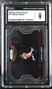 2020-21 Panini Prizm LeBron James #1 CGC 9 MINT - Picture 1 of 2