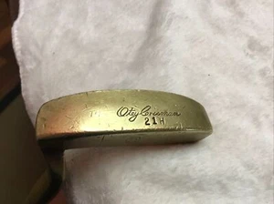 Vtg Otey Crisman 21H BRASS Golf Putter RH 35" Hickory Shaft - NICE!! - Picture 1 of 7