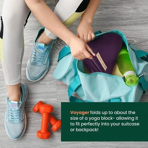 Jade Yoga Voyager Mat Purple 1/16" Thick 24"x68" Lightweight Travel Eco-Friendly - Picture 1 of 13