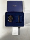 Fossil Men's Machine Quartz FS5251SET Steel Chronograph Watch & Bracelet Set NEW