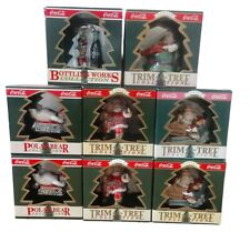 1 Lot of 8 Each New 1990's Coca-Cola Collecton  Christmas Ornaments