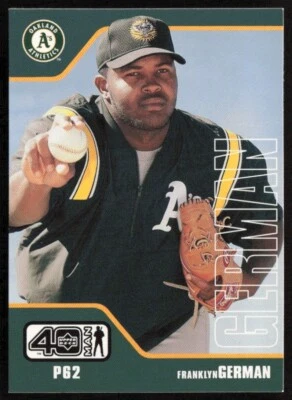 2002 Upper Deck 40-Man #62 Franklyn German Rookie Oakland Athletics - Image 1 of 2