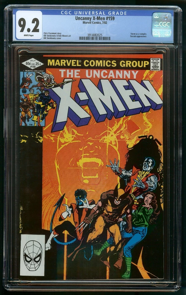 X-MEN (1982) #159 CGC 9.2 APARICIÓN DRACULA PÁGINAS BLANCAS Foto 1 de 1