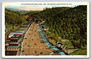 A604 Vintage Postkarte Hot Springs Nationalpark Arkansas Sanatorium Airel Ansicht - Bild 1 von 2