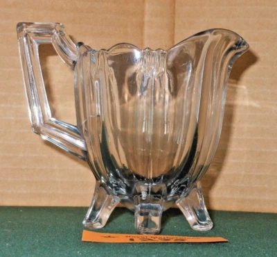 Clear Indiana GLASS Footed CREAMER Vintage - Image 1 of 4