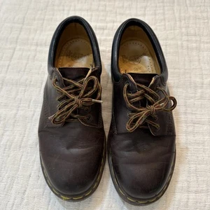 Scarpe Dr Doc Martens Oxford pelle marrone stringate basse uomo 7 made in England - Foto 1 di 9