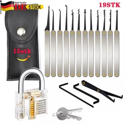 17 PCS Lock Pick Set Schlosser Pick Training Tools gebrochen Schlüssel Entferner - Bild 1 von 4
