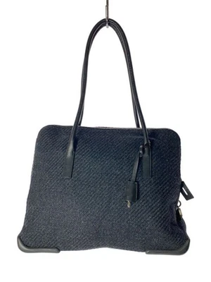 PRADA Handbag Wool BLK Plain B9496 Used - Image 1 of 4