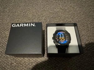 Garmin Fenix 8 47mm AMOLED Sapphire Carbon Grey Titanium / Black Pebble Grey - Picture 1 of 6