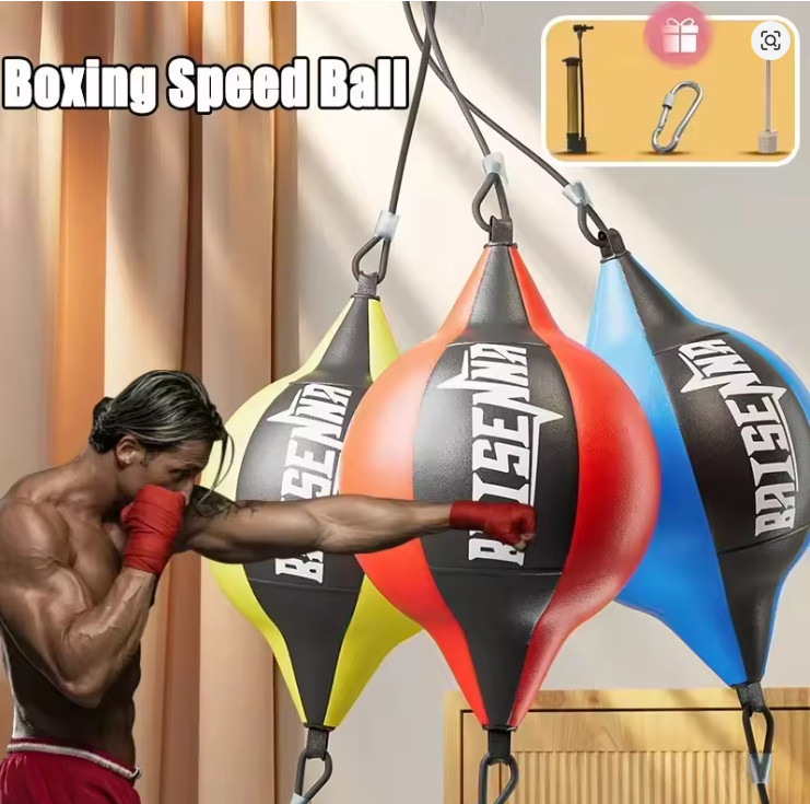 Palle Da Boxe Rex Set 2 Pezzi - Pelle Sintetica, Per Allenamento, Con Pompa E Ganci - Foto 6