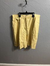 Vintage Lauren Ralph Lauren Linen Mom Shorts Womens Size 12 Yellow