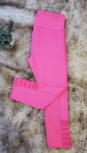 New Absolutely Fit Hot Pink Womens Magenta Capri Ankle Yoga leggings Sz Large - Picture 1 of 7