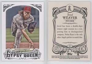 2014 Topps Gypsy Queen Retail White Framed Jered Weaver #41