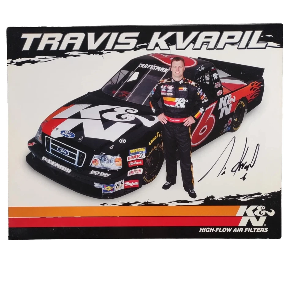 TRAVIS KVAPIL 2007 AUTOGRAPHED / SIGNED PICTURE 8.5" x 11" NASCAR/NEXTEL FORD - Image 1 of 4
