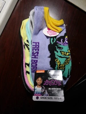 Girls Nickelodeon That Girl Lay-Lay No-Show Socks 8 Pack Size 10.5-4 NWT - Image 1 of 3