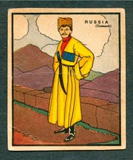 1930s RUSSIAN Cossack  Soldier R139 Card ROSEN Co. USA Candy GUM Scarce
