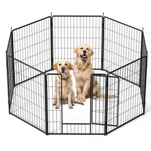 32" Heavy Duty Dog Playpen - 8-Panel Foldable Pet Fence Indoor/Outdoor,Anti-Rust - Picture 1 of 12