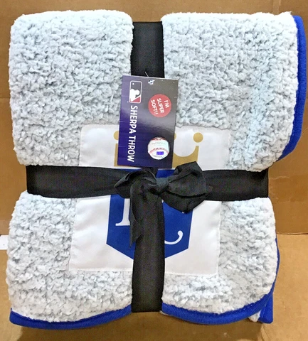 Northwest MLB Kansas City Royals Soft Sherpa Throw 50 x 60 Inches Blanket Cover