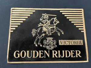 Rare Vintage label tobacco cigar Victoria Gouden Rijder ASTRA knight horse #249 - Picture 1 of 3