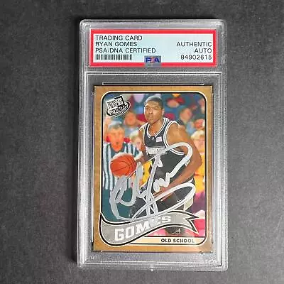 2005-06 Press Pass #7 Ryan Gomes Signed AUTO PSA Slabbed Providence - Image 1 of 2