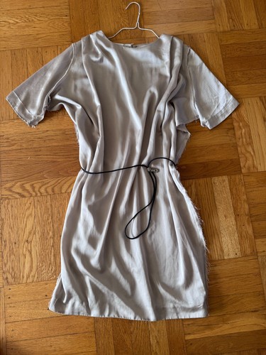 Acne Studios Bacall mini abito beige champagne FR 34 US 2