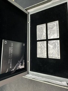 2023 Barbados 4 oz Silver Boston Tea Party 4-Coin Antique Set - Picture 1 of 4