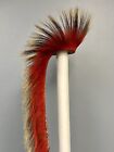 Native American Porcupine Roach Powwow 6' Guard Hair Red Deer Outside 22' Length