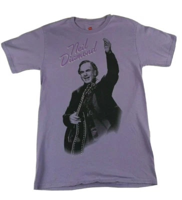 Neil Diamond World Tour 2012 Purple Women's Cotton Short Sleeve T shirt tee SM Foto 1 de 4
