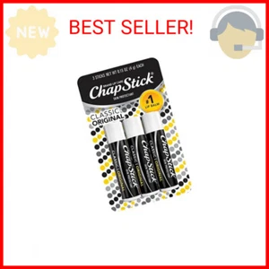 ChapStick Classic Original Lip Balm Tubes, Lip Care - 0.15 Oz (Pack of 3) - Picture 1 of 2