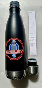 SHELBY COBRA LOGO 17OZ STAINLESS STEEL WATER BOTTLE BY H2GO-NEW WITH INSERT - Picture 1 of 7