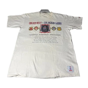 Camiseta blanca vintage Nuez moscada NBA 1991 NBA Finals Bulls Vs Lakers para hombre talla XL - Imagen 1 de 9