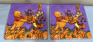 Vintage Hallmark Disney Winnie The Pooh Halloween Napkins Tigger Lot 2 (TotePP) - Picture 1 of 2